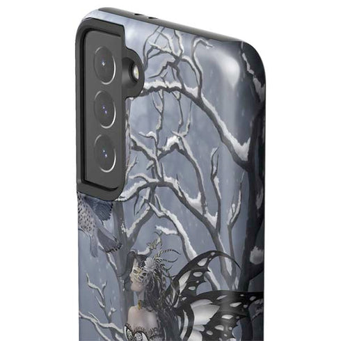 Fairy with Owl in Snow by Nene Thomas Galaxy S21 5G Pro Case