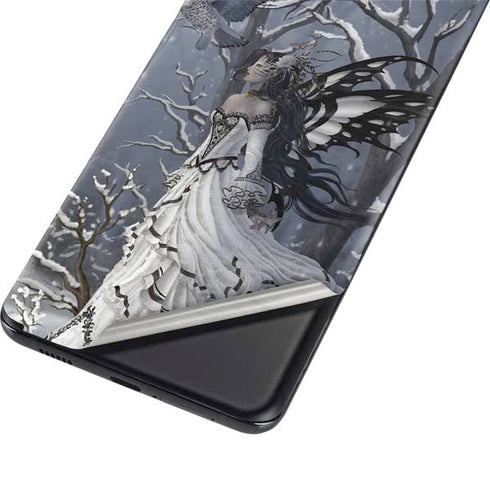 Fairy with Owl in Snow by Nene Thomas Galaxy S21 5G Skin