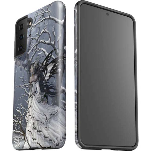 Fairy with Owl in Snow by Nene Thomas Galaxy S21 Plus 5G Pro Case