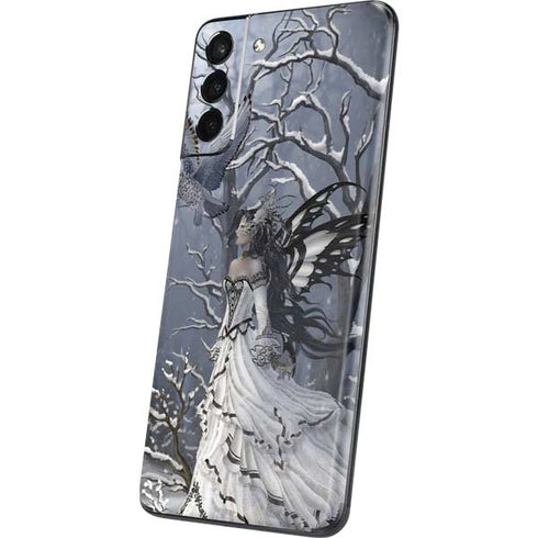 Fairy with Owl in Snow by Nene Thomas Galaxy S21 Plus 5G Skin