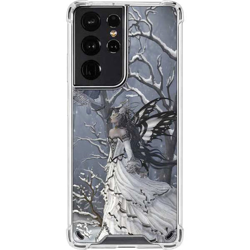 Fairy with Owl in Snow by Nene Thomas Galaxy S21 Ultra 5G Clear Case