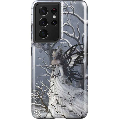 Fairy with Owl in Snow by Nene Thomas Galaxy S21 Ultra 5G Pro Case