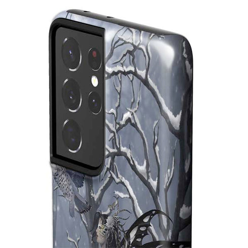 Fairy with Owl in Snow by Nene Thomas Galaxy S21 Ultra 5G Pro Case