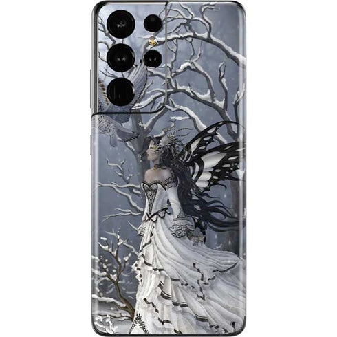 Fairy with Owl in Snow by Nene Thomas Galaxy S21 Ultra 5G Skin