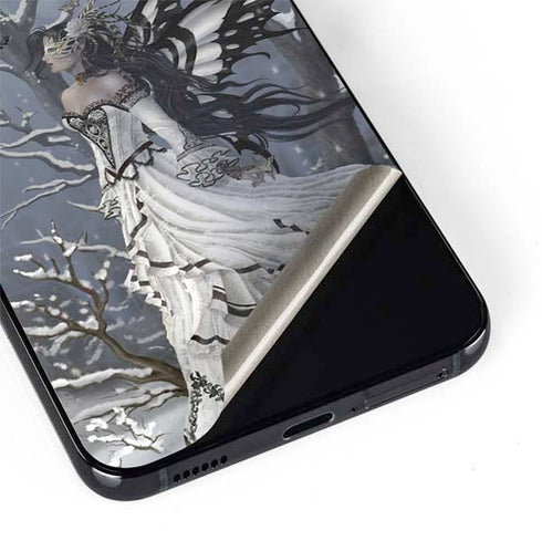Fairy with Owl in Snow by Nene Thomas Galaxy S22 Skin