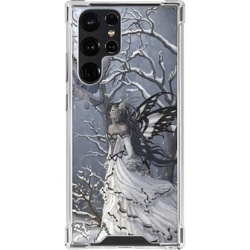 Fairy with Owl in Snow by Nene Thomas Galaxy S22 Ultra Clear Case