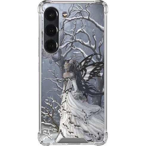 Fairy with Owl in Snow by Nene Thomas Galaxy S23 Clear Case