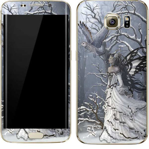 Fairy with Owl in Snow by Nene Thomas Galaxy S7 Edge Skin