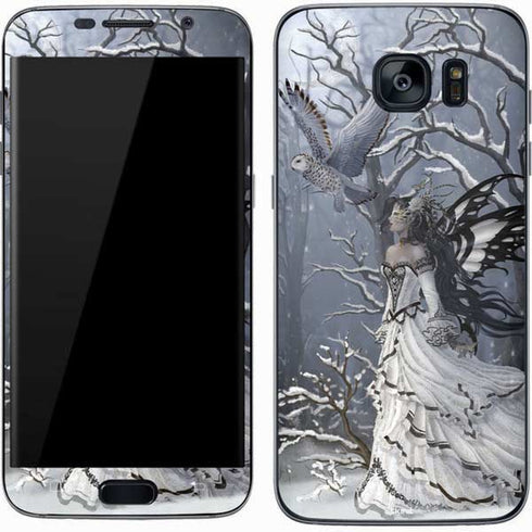 Fairy with Owl in Snow by Nene Thomas Galaxy S7 Skin