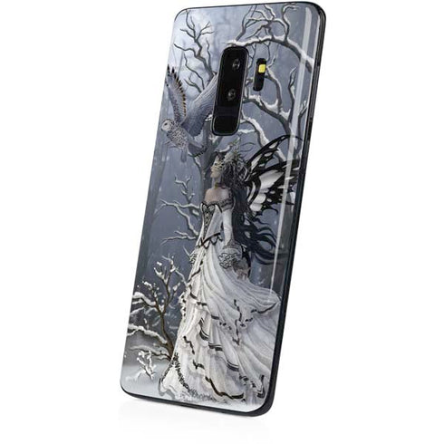 Fairy with Owl in Snow by Nene Thomas Galaxy S9 Plus Skin