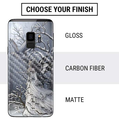 Fairy with Owl in Snow by Nene Thomas Galaxy S9 Skin