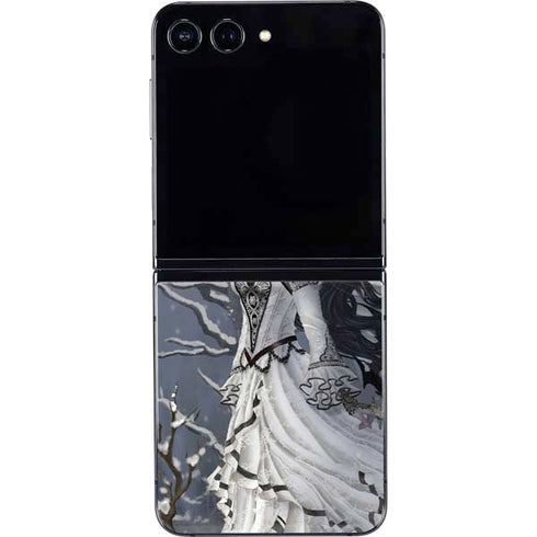 Fairy with Owl in Snow by Nene Thomas Galaxy Z Flip5 5G Skin