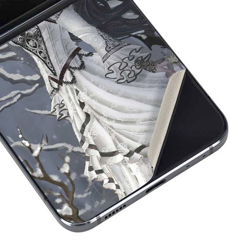 Fairy with Owl in Snow by Nene Thomas Galaxy Z Flip5 5G Skin