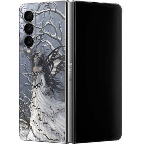 Fairy with Owl in Snow by Nene Thomas Galaxy Z Fold4 5G Skin