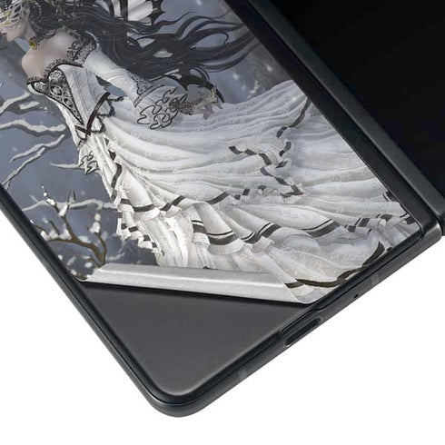 Fairy with Owl in Snow by Nene Thomas Galaxy Z Fold4 5G Skin