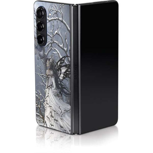 Fairy with Owl in Snow by Nene Thomas Galaxy Z Fold5 5G Skin