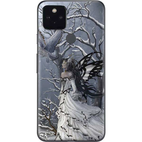Fairy with Owl in Snow by Nene Thomas Google Pixel 5a Skin