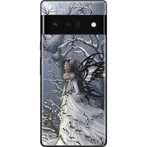 Fairy with Owl in Snow by Nene Thomas Google Pixel 6 Pro Skin