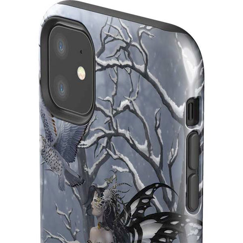 Fairy with Owl in Snow by Nene Thomas iPhone 11 Impact Case
