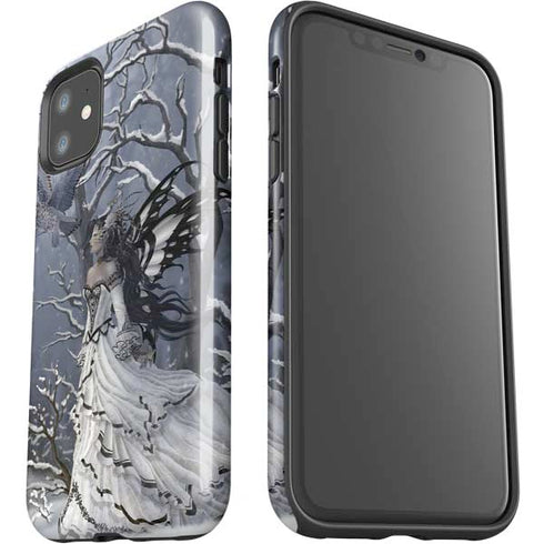 Fairy with Owl in Snow by Nene Thomas iPhone 11 Impact Case