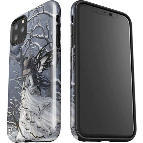 Fairy with Owl in Snow by Nene Thomas iPhone 11 Pro Max Impact Case