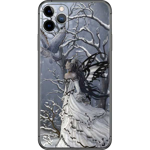 Fairy with Owl in Snow by Nene Thomas iPhone 11 Pro Max Skin