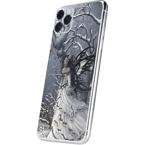Fairy with Owl in Snow by Nene Thomas iPhone 11 Pro Max Skin