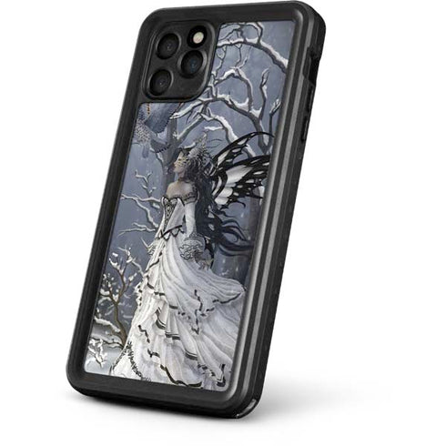 Fairy with Owl in Snow by Nene Thomas iPhone 11 Pro Max Waterproof Case