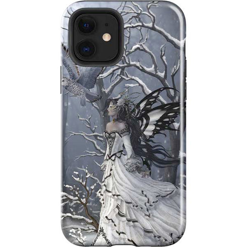 Fairy with Owl in Snow by Nene Thomas iPhone 12 Impact Case