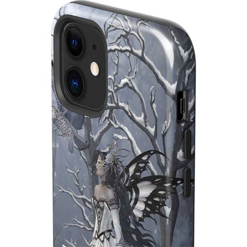 Fairy with Owl in Snow by Nene Thomas iPhone 12 Impact Case