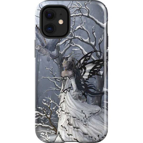 Fairy with Owl in Snow by Nene Thomas iPhone 12 Mini Impact Case