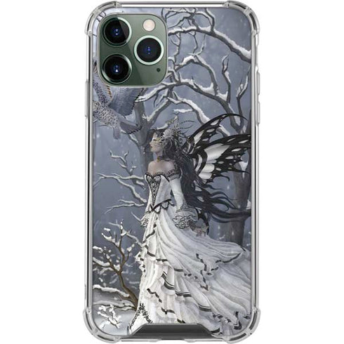 Fairy with Owl in Snow by Nene Thomas iPhone 12 Pro Max Clear Case