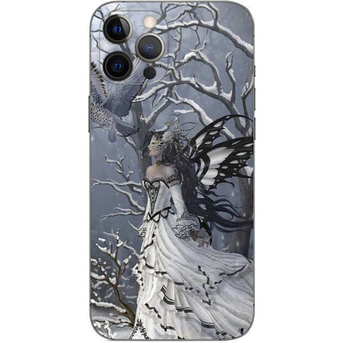 Fairy with Owl in Snow by Nene Thomas iPhone 12 Pro Max Skin