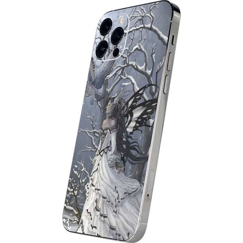 Fairy with Owl in Snow by Nene Thomas iPhone 12 Pro Skin
