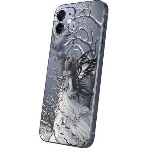 Fairy with Owl in Snow by Nene Thomas iPhone 12 Skin