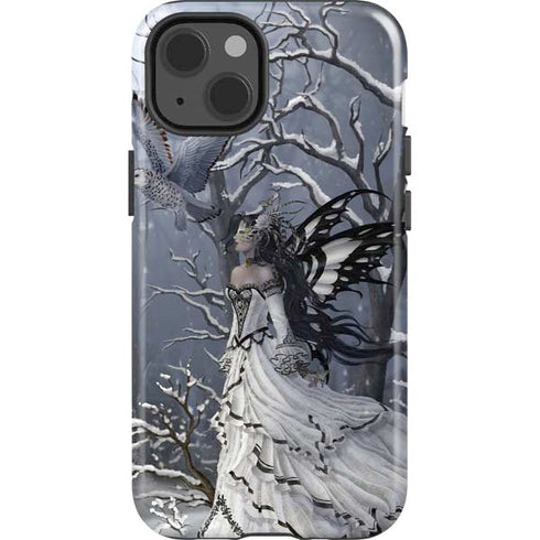Fairy with Owl in Snow by Nene Thomas iPhone 13 Impact Case