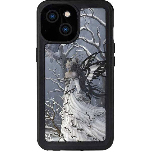 Fairy with Owl in Snow by Nene Thomas iPhone 13 Mini Waterproof Case