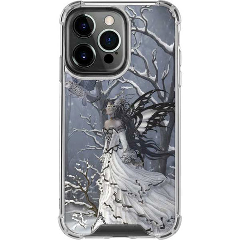Fairy with Owl in Snow by Nene Thomas iPhone 13 Pro Clear Case