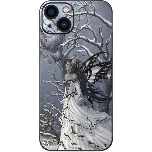 Fairy with Owl in Snow by Nene Thomas iPhone 13 Skin