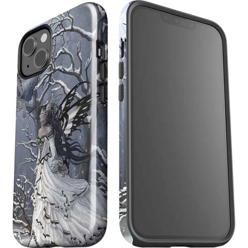 Fairy with Owl in Snow by Nene Thomas iPhone 14 Impact Case