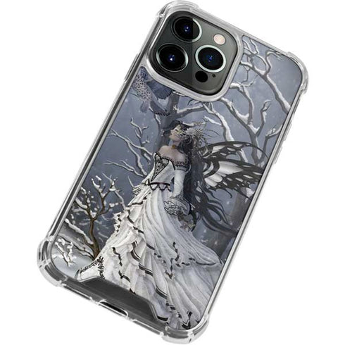 Fairy with Owl in Snow by Nene Thomas iPhone 15 Pro Clear Case