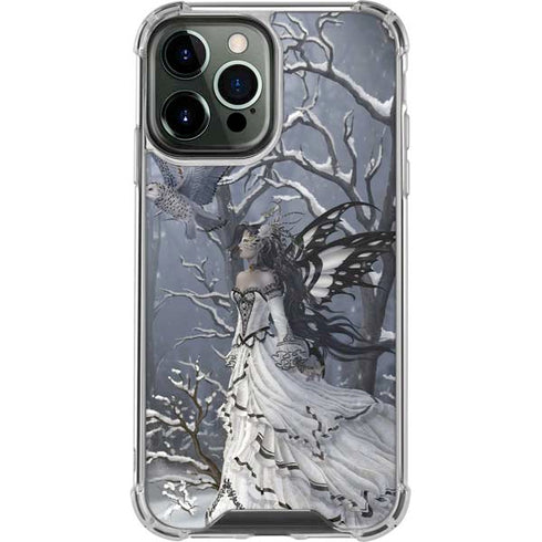 Fairy with Owl in Snow by Nene Thomas iPhone 15 Pro Max Clear Case