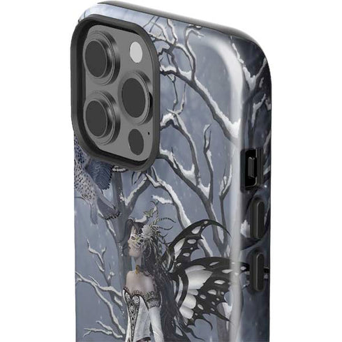 Fairy with Owl in Snow by Nene Thomas iPhone 15 Pro Max Impact Case