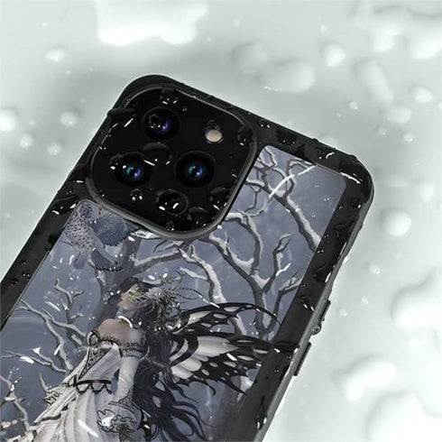Fairy with Owl in Snow by Nene Thomas iPhone 14 Pro Max Waterproof Case