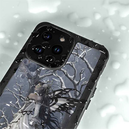 Fairy with Owl in Snow by Nene Thomas iPhone 14 Pro Waterproof Case