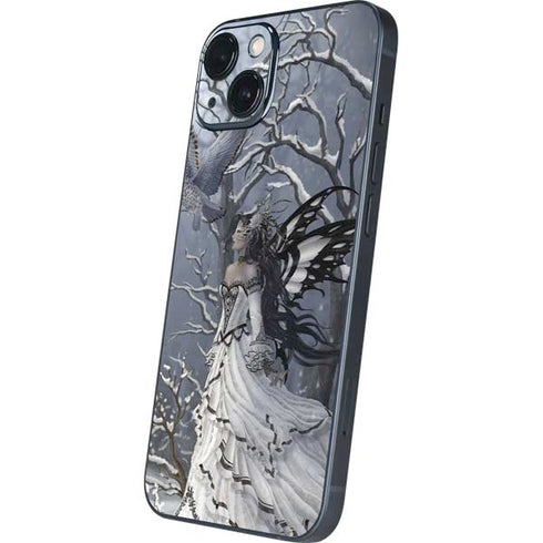 Fairy with Owl in Snow by Nene Thomas iPhone 15 Skin