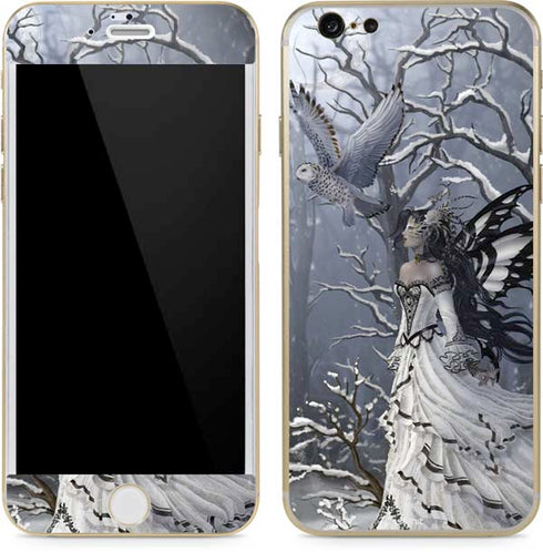 Fairy with Owl in Snow by Nene Thomas iPhone 6/6s Skin