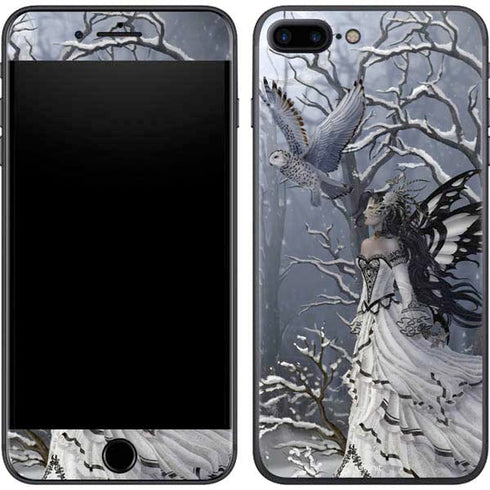 Fairy with Owl in Snow by Nene Thomas iPhone 8 Plus Skin