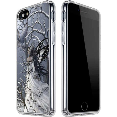 Fairy with Owl in Snow by Nene Thomas iPhone SE (2nd & 3rd Gen) Clear Case