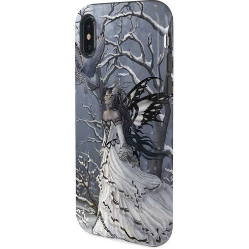 Fairy with Owl in Snow by Nene Thomas iPhone X Pro Case